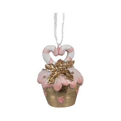 Clayre & Eef Vánoční ozdoba CUPCAKE 6PR4210