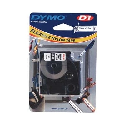 páska DYMO 16958 D1 Black On White Flexible Nylon Tape (19mm) (S0718050)