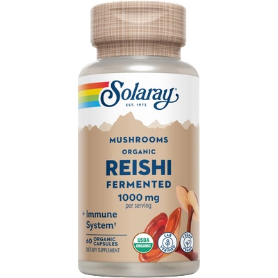 SOLARAY Ферментирали гъби рейши - 60 вег. капсули