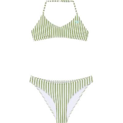 Bico Active Rg Triangle Bralette bikini - Green (Oil Green Vert Moda Stripe)