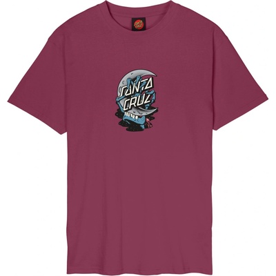 Santa Cruz Crescent Bone Hand T-Shirt Burgundy