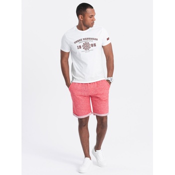 Ombre Clothing Червени мъжки къси панталони на райета Ombre Clothing Ombre Clothing | Cherven | МЪЖЕ | XXL