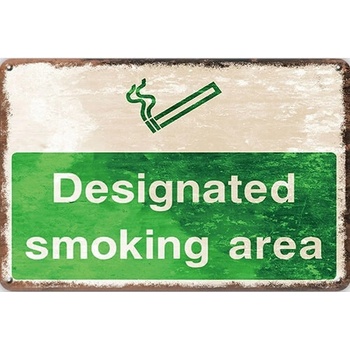 Ceduľa Designated smoking area