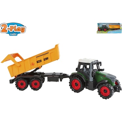 2-Play Traffic Traktor s vlečkou na zotrvačník