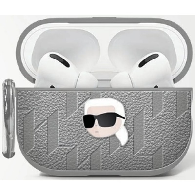 Karl Lagerfeld Калъф Karl Lagerfeld Monogram Karl Head за AirPods 4 Сребърен (KLA4PGKIPS)