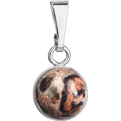 Pavona Stříbrný přívěsek s pravým minerálním kamenem 14033.3 Jaspis Leopard Skin