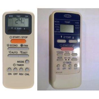 съвместим Carrier wh-k13je, wc-e2be, wc-k12je, wc-k5je - заместител дистанционно управление (wh-k13je, wc-e2be, wc-k12je, wc-k5je)