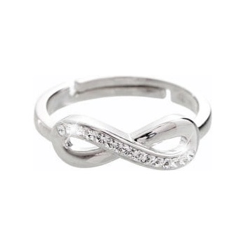 JSB prsten čirý se Swarovski Elements nekonečno Krystal 15014