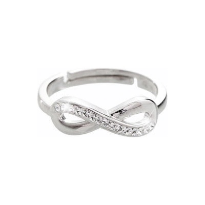 JSB prsten čirý se Swarovski Elements nekonečno Krystal 15014