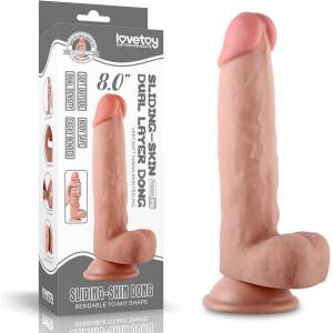 Lovetoy 8'' Двоен слой с подвижна кожа на пениса