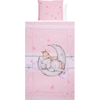 Lorelli Спален комплект от 4 части Lorelli - Пеперуди, розов (20800025801)