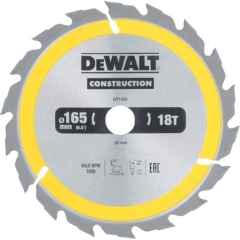 DeWALT DT1933 Pilový kotouč 165 x 20 mm 18 zubů
