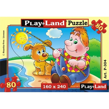 Play Land Пъзел На риболов с куче 80 елемента
