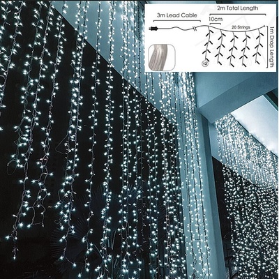 ACA Lighting Apostolidis 240LED záclona 2x1m X08240221 ACA studená bílá 20 ověsů prodloužená záruka na 2 roky
