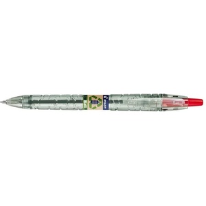 Pilot Химикалка, 0, 27 мм, с бутон, PILOT "B2P EcoBall", червена BP-B2PEB-M-R-BG (BP-B2PEB-M-R-BG)