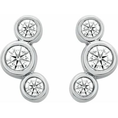 Eppi Moderné zlaté náušnice s guľatými lab-grown diamantmi Ebba E49169