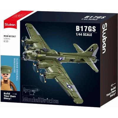 Sluban B1367 Americký bombardér B-17G v mierke 1:44