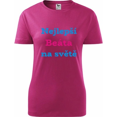 Purpurové dámské tričko nejlepší Beáta na světě tričko se jménem – Hledejceny.cz