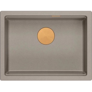 Quadron Композитна мивка за под плот Quadron Logan 100 бежово - медно 59.5x45.1 см (HQJ6045U4_PVDC1_U) Мивка за вграждане