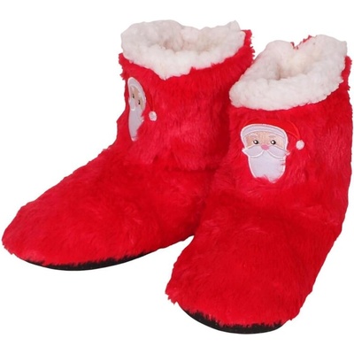 Дамски пантофи-боти с Дядо Коледа