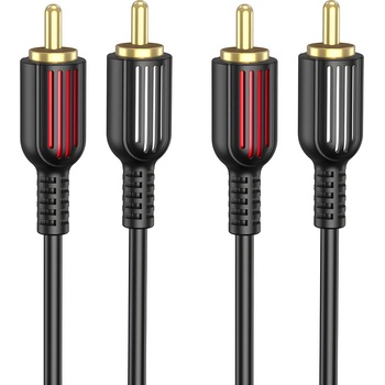 BOROFONE Кабел BL13 - 2RCA на 2RCA - 1, 5m - Черен KP28006 (28006)