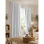 HOMEbasics | Acoustic curtain Uni | ACUSTICO | Noise, heat, cold and draft protection + darkening | off-white/light gray | 245x135cm - 085970-1009 (085970-1009 245 x 135 cm hellgrau)