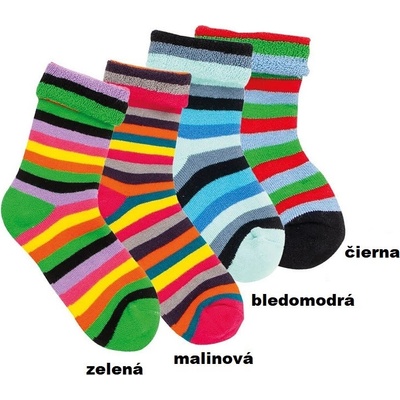 Detské froté ponožky Prúžky bledomodrá