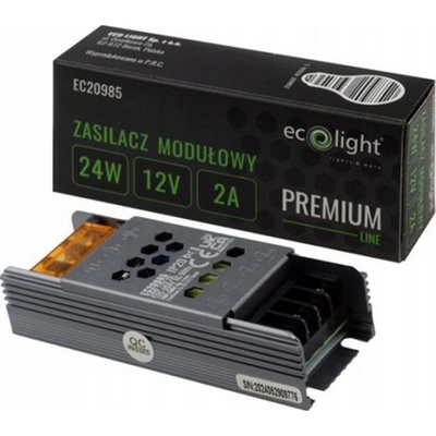 ECOLIGHT Zdroj LED slim IP20 - 12V - 2A - 24W - Premium Line EC20985