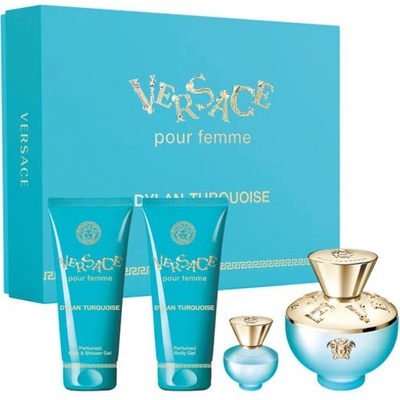 Versace Dylan Turquoise Gift Set EDT 100 ml + Body Gel 100 ml + Shower Gel 100 ml + EDT 5 ml за жени
