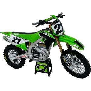 New Ray Toys Метален мотоциклет Newray - Kawasaki Race Team KX450, Jason Anderson, 1: 12 (58413)