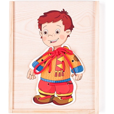 WOODY Šněrovací skřín Chlapeček