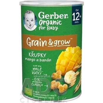 GERBER Organic chrumky s mangom a banánom 35 g​