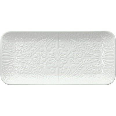 Tognana Правоъгълен поднос TOGNANA Ornament Copenhagen, порцеланов, 25х12cm, бял (OE034255697A)