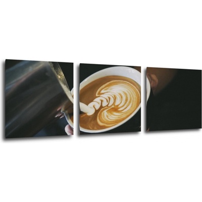 Impresi Obraz Káva capuccino - 90 x 30 cm (3 dílný)