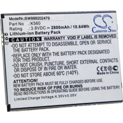 VHBW Батерия за Wiko W-K560 / Y61, 2800 mAh (888202479)