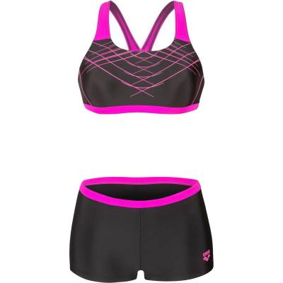 arena Дамски комплект бикини Arena Women's Proposal Swimsuit Two Pieces Bikini - Black / Very Fuchsia - размер 36 (EU) (150-5860-0112)