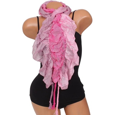 Ефектен дамски шал в розово