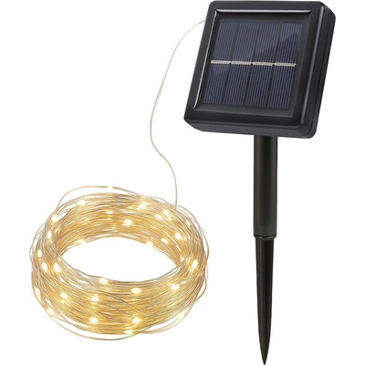 SOLIGHT LED solárny reťazec, 200 LED, 22m, teplá biela