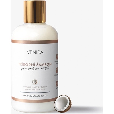 VENIRA prírodný šampón pre podporu rastu vlasov kokos 300 ml