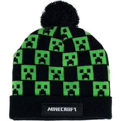 ASTRA zimní čepice Minecraft Creeper černá