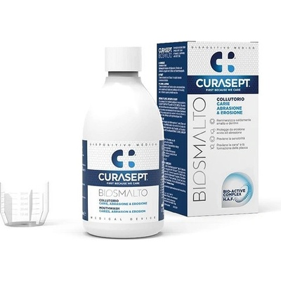 Curasept Biosmalto Caries Abrasion & Erosion ústna voda 300 ml