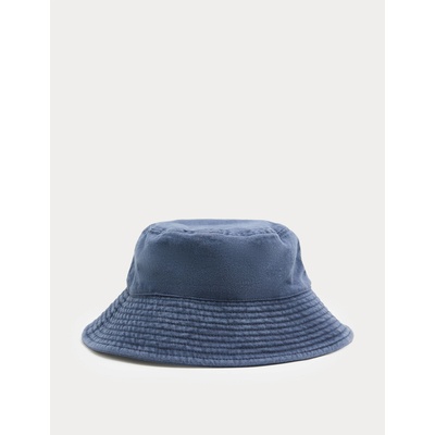 Marks & Spencer Шапка тип bucket от чистo памук Marks & Spencer синя Marks & Spencer | Sin | МЪЖЕ | L/XL