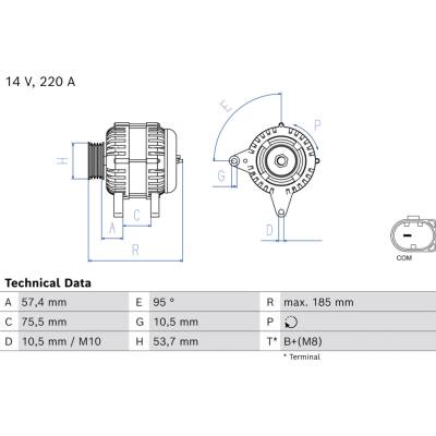 Alternátor BOSCH 0 986 084 840 (0986084840)