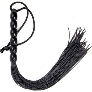 LateToBed Мини камшик - аксесоар "several flogger black" 26 см