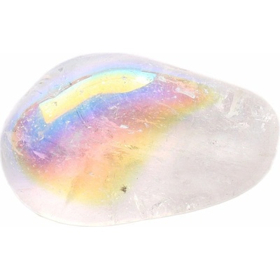 Nefertitis Aqua aura křišťál tromlovaný - XL - cca 3 - 4 cm