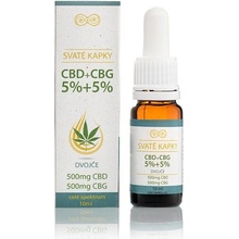 Svaté kapky 5% CBD + 5% CBG 10 ml Svatý Sedláček