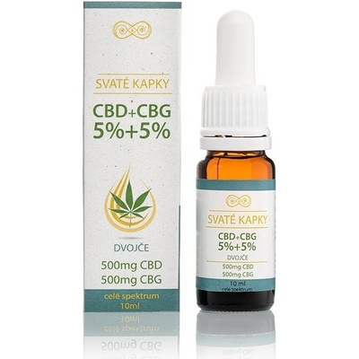 Svaté kapky 5% CBD + 5% CBG 10 ml Svatý Sedláček