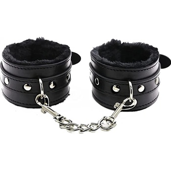 X Fun Кожени белезници за ръце с пух "catuse cuffs