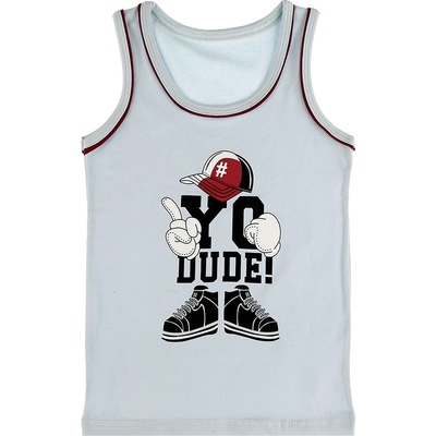 Evona chlapecký nátělník se širokými ramínky C sv.modrá