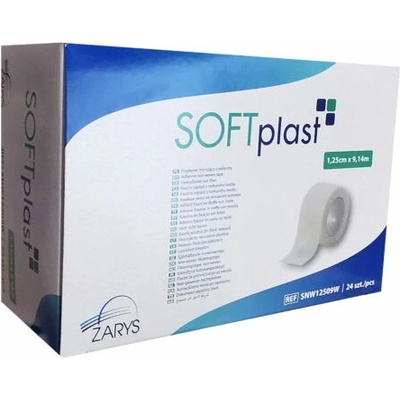 ZARYS Fixačná náplasť z netkanej textílie biela 1,25 cm x 9,14 m 24 ks
